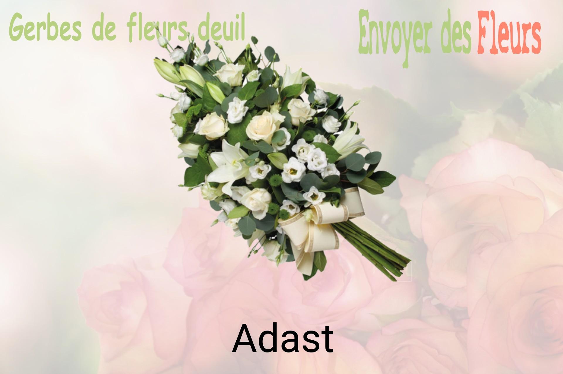 Gerbe de fleurs de deuil livrée à Adast